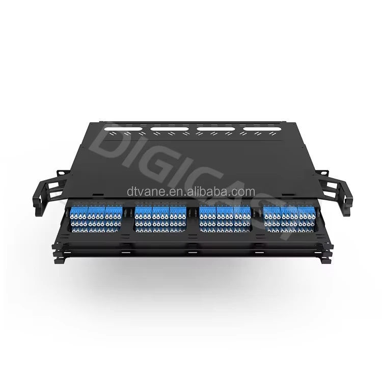 144-Core High-Density MPO 1U Fiber Optic Patch Panel